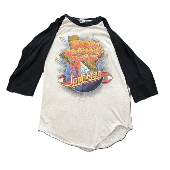VTG Retro 1982 Texxas World Music Festival T-shirt Small Journey/Santana/Hagar - Picture 3 of 7